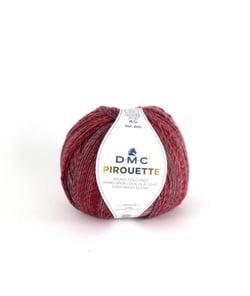 Fil à tricoter PIROUETTE - 200gr - DMC 497 Rouge