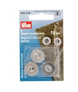 Bouton magnétique à coudre 25 mm argent – Prym