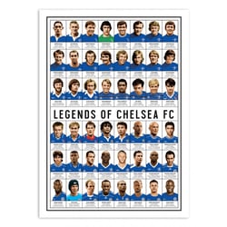 Affiche 50x70 cm - Legends of Chelsea FC - Olivier Bourdereau
