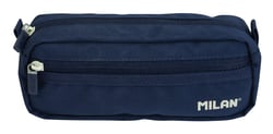 Trousse rectangulaire 2 fermetures éclair 430 since 1918 collection, bleu marine