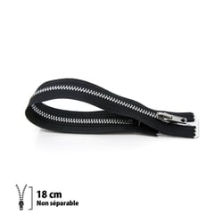 Fermeture éclair Z20 pull camionneurs - Non séparable Noir - 18 cm