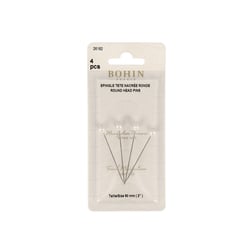 Epingles extra longues à tête ronde perlée x4