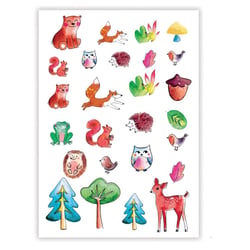 Tatouages éphémères - animaux de la forêt