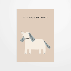 Carte postale - Jennifer Bouron - Birthday dog - 14,8 x 10,5 cm - Made in France