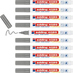 Lot de 10 marqueurs craie liquide EDDING 4085 argent 1-2 mm