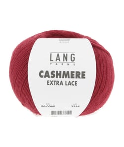 Pelote CASHMERE EXTRA LACE exceptionnelle à tricoter - 25gr- Lang Yarns : Une laine d’exception, douce et luxueuse 0060 Rouge