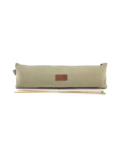 Étui à aiguilles à tricoter Eco Vita - 43 x 12 centimètres - 2 coloris - DMC Khaki