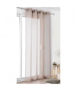 Tissu voile de lin grande largeur 300cm - LINDER de 300 cm de largeur voile de lin beige vendu par 50 cm
