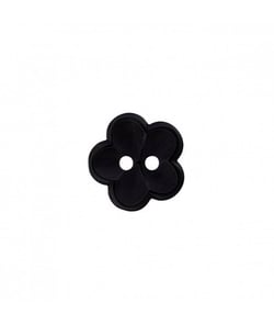 Carte de 3 boutons Fleurs Noir 18mm - Union Knopf Noir