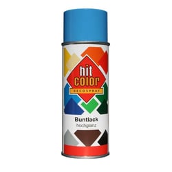 Spray de peinture - Bleu lumière - Brillant - Décoration - Tous supports - Hit Color - 400ml