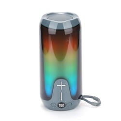 Enceinte Bluetooth Portable LED Haut-Parleur Sans Fil Subwoofer Extérieur TWS Gris YONIS