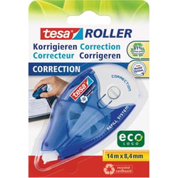 Roller correcteur rechargeable TESA - EcoLogo 14 m x 8,4 mm