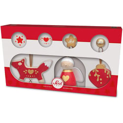 Set déco Noël rouges 3 pcs - Sevi