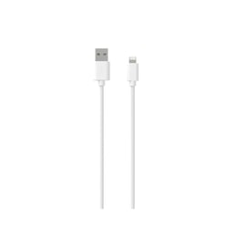 Jaym Câble Lightning vers USB-A 2,4A Charge et Synchronisation Collection POP 1,5m Blanc