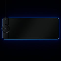 Tapis De Souris RGB Multifonctionnel Avec Chargeur Sans Fil Et Lumières Colorées Noir YONIS