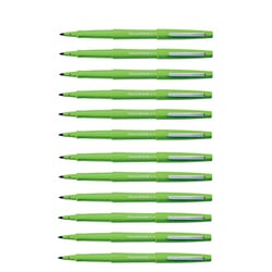 Lot de 12 stylos feutres pointe moyenne Paper:Mate Flair Original vert pomme