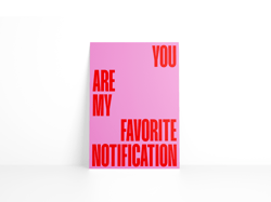 Carte de vœux - Favorite notification