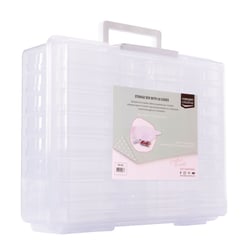 Boîte de rangement - avec 16 petites boîtes - 37,5 x 30 x 13 cm - Transparent - Vaessen Creative