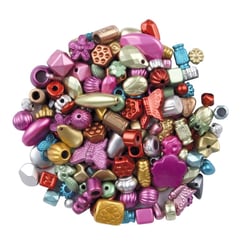 MégaCréa DIY - Perles pour enfant métallisées 0,5 x 0,3 cm 179 pièces