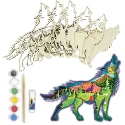 Kit en bois 3D à peindre Loup Creatifwood