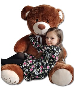 Nounours en peluche énorme Teddy Bear 75+85 marron - Velinda