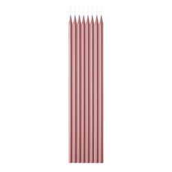 Bougie métallisée - 15,3cm - lot de 24 - rose gold