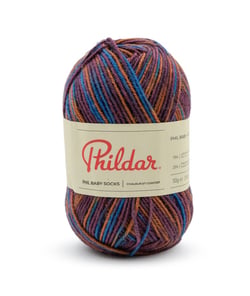 Pelote de Laine Mérino Phil Baby & Socks - Chaleur et Douceur pour Petits Pieds Imprimé Confettis bordeaux