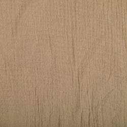 Tissu Double gaze de coton uni Beige foncé