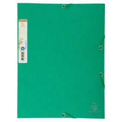 Chemise 3 rabats à élastique carte recyclée 380g/m2 Forever - A4 - Vert foncé - x 25 - Exacompta