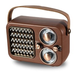 Enceinte Bluetooth Rétro Multifonctionnelle Design Bois Signal Stable 1200mAh YONIS
