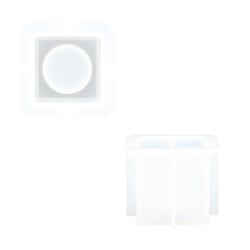 Moule en silicone  7,3cm x 7,3cm x 6cm - Medium bougeoir cube