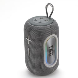 Enceinte Bluetooth Portable Subwoofer 20W LED Lumière Respirante Autonomie Longue Durée Gris YONIS