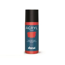 Peinture acrylique - Vermillon - Tous supports - Opaque - Indélébile - Darwi - 80ml