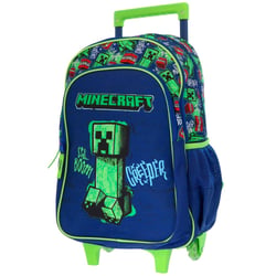Sac à dos à roulettes Minecraft Creeper Boom 48 CM 2 compartiments