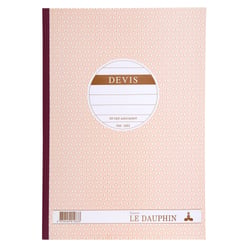 Manifold autocopiant 297X210 Devis 50 tripli - Avoine - x 5 - Le Dauphin