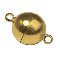 Fermoir magnétique, extra fort, 12mm ø, plaqué or, 1 pièce