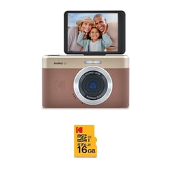 Kodak Pixpro C1 Appareil Photo Compact 13MP BSI CMOS, Zoom 4x, Écran LCD 2.8", Flash LED, Batterie – Marron + Carte microSDHC 16 Go Class 10