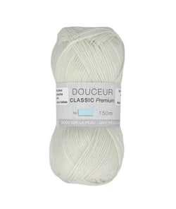 Fil à tricoter Douceur Classic Premium - Trimits : Doux et Résistant pour Tous Vos Projets 1525 Ecru