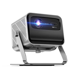Mini Videoprojecteur 4K HD Pour Home Cinema Et Bureau Avec Google TV Argent YONIS