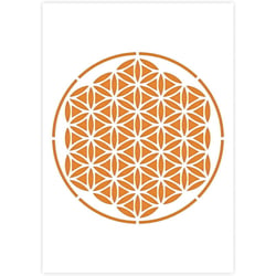 Pochoir mandala format A5 décoration peinture QBIX