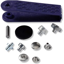 Prym Boutons pression Anorak laiton 12mm argent + outil