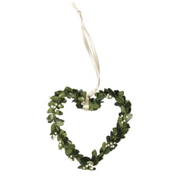 Coeur en buis avec suspension, 7,5x8cm, 4 pièces