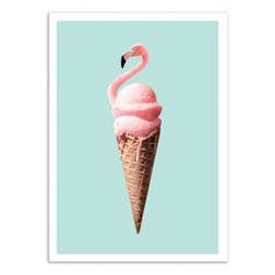 Affiche 30x40 cm - Flamingo cone - Jonas Loose