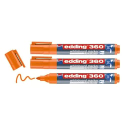 Lot de 3 marqueurs tableau blanc effaçables - EDDING - Orange - 360 - 1,5-3 mm