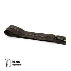 Fermeture éclair Z39 - Laiton 9 mm - Séparable 60 cm