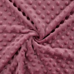 Tissu Doudou Ultra doux Pois uni Vieux rose - Au mètre