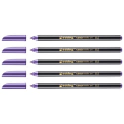Lot de 5 feutres de coloriage métallisé EDDING 1200 violet métallisé pointe ronde 1-3 mm