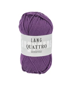 Fil à tricoter 100% coton QUATTRO - Lang Yarns 80 Violet