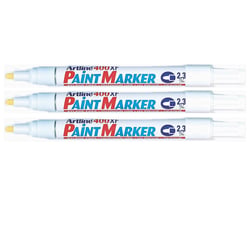 Lot de 3 marqueurs peinture permanents - ARTLINE - Pointe conique 2,3 mm - Blanc