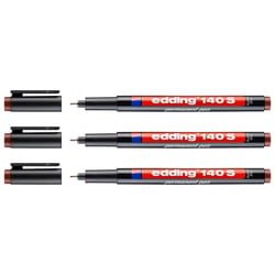 Lot de 3 Feutres permanents pointe extra fine 0,3 mm - EDDING - Marron